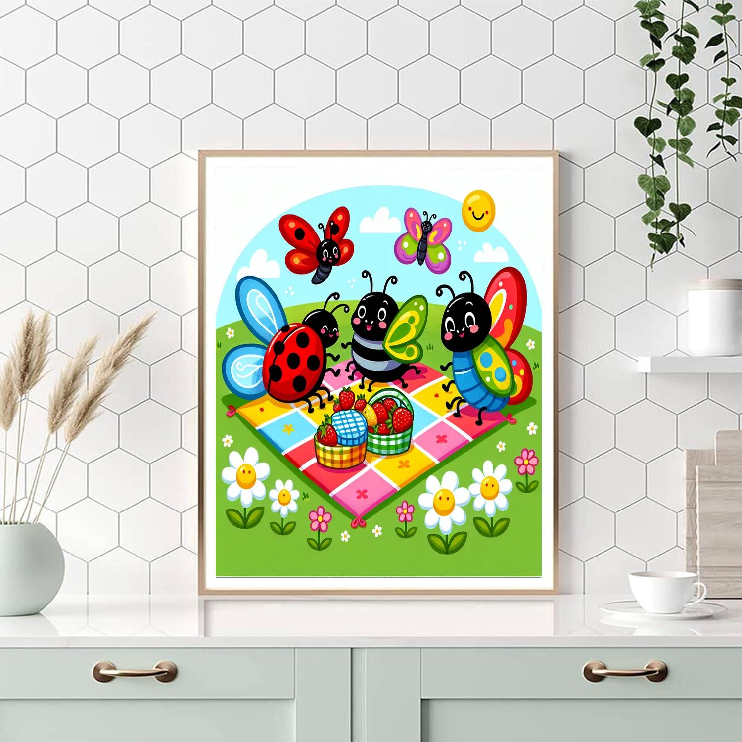 Busy Bugs Picnic Paint By Numbers Kits