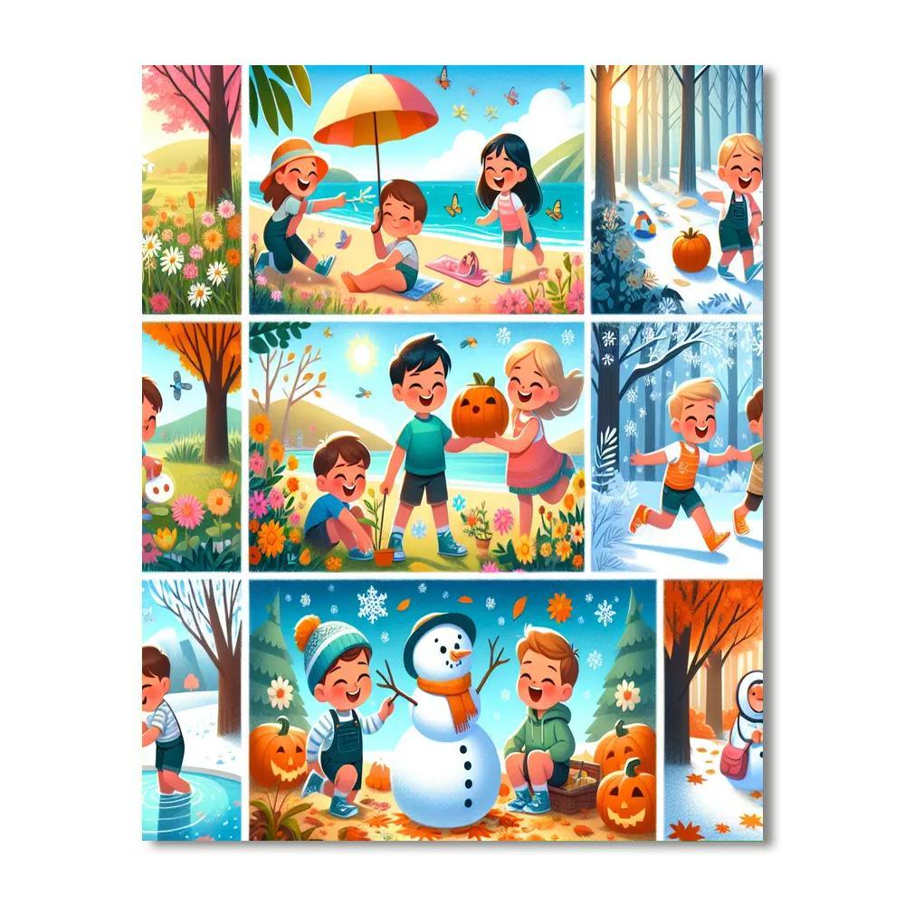 Charming Seasonal Celebrations Painting By Numbers Kit