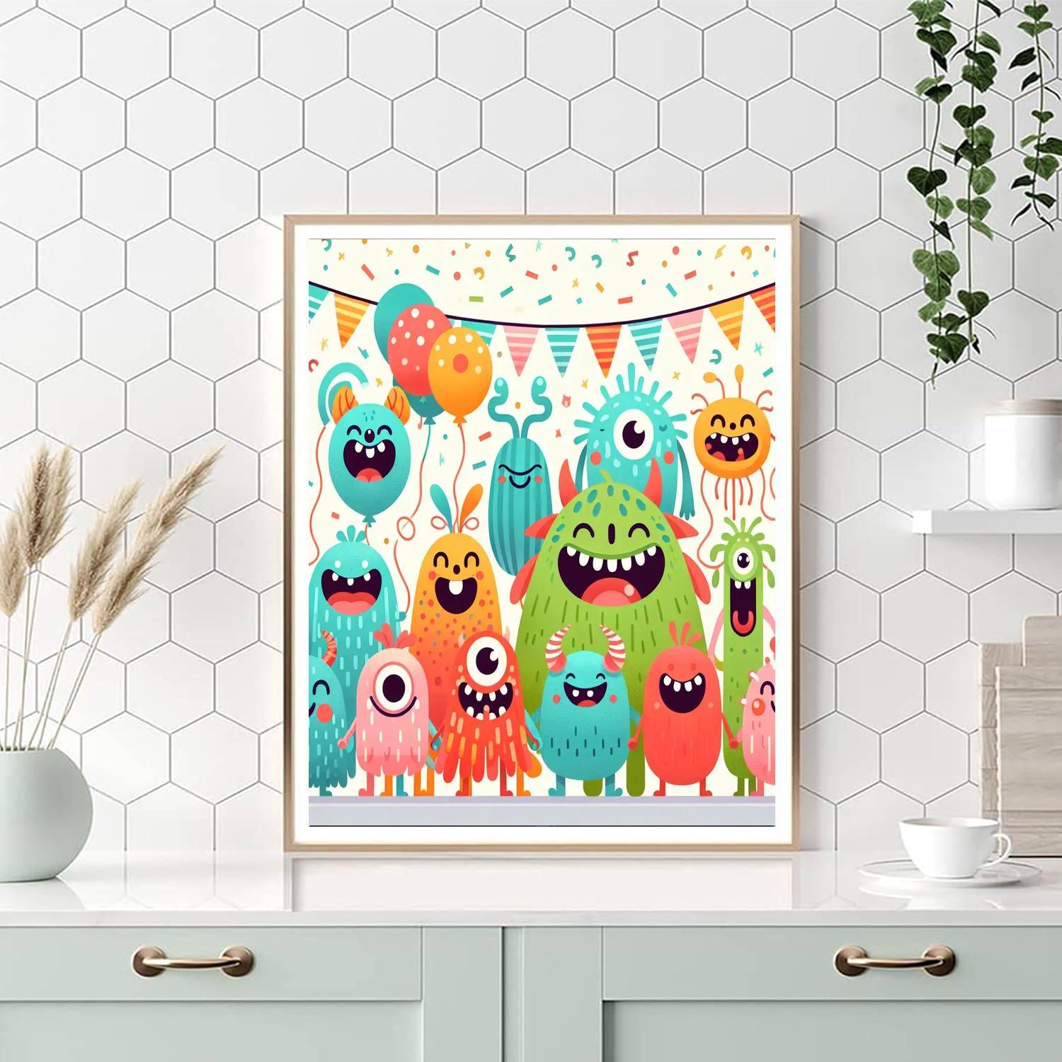 Silly Monster Parade Paint By Numbers Kits