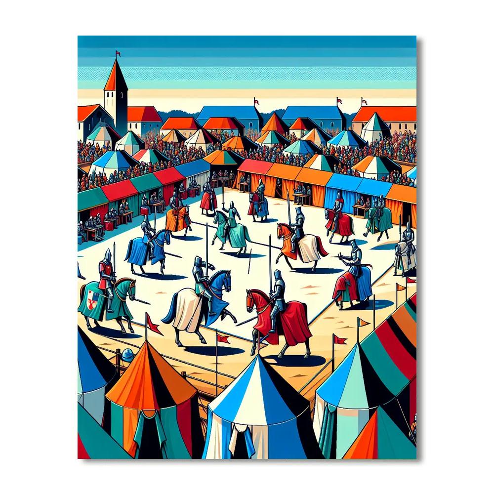 Medieval Tournament Grounds Paint By Color