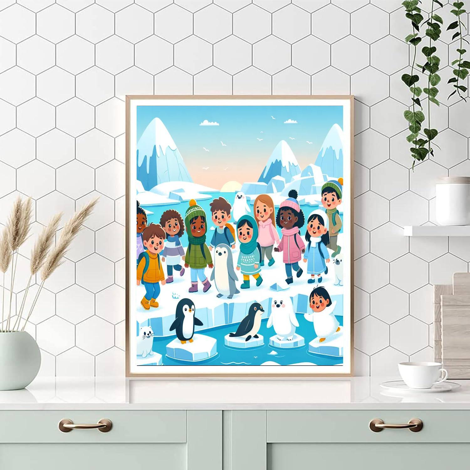 Polar Icecap Exploration Numbered Painting Kits