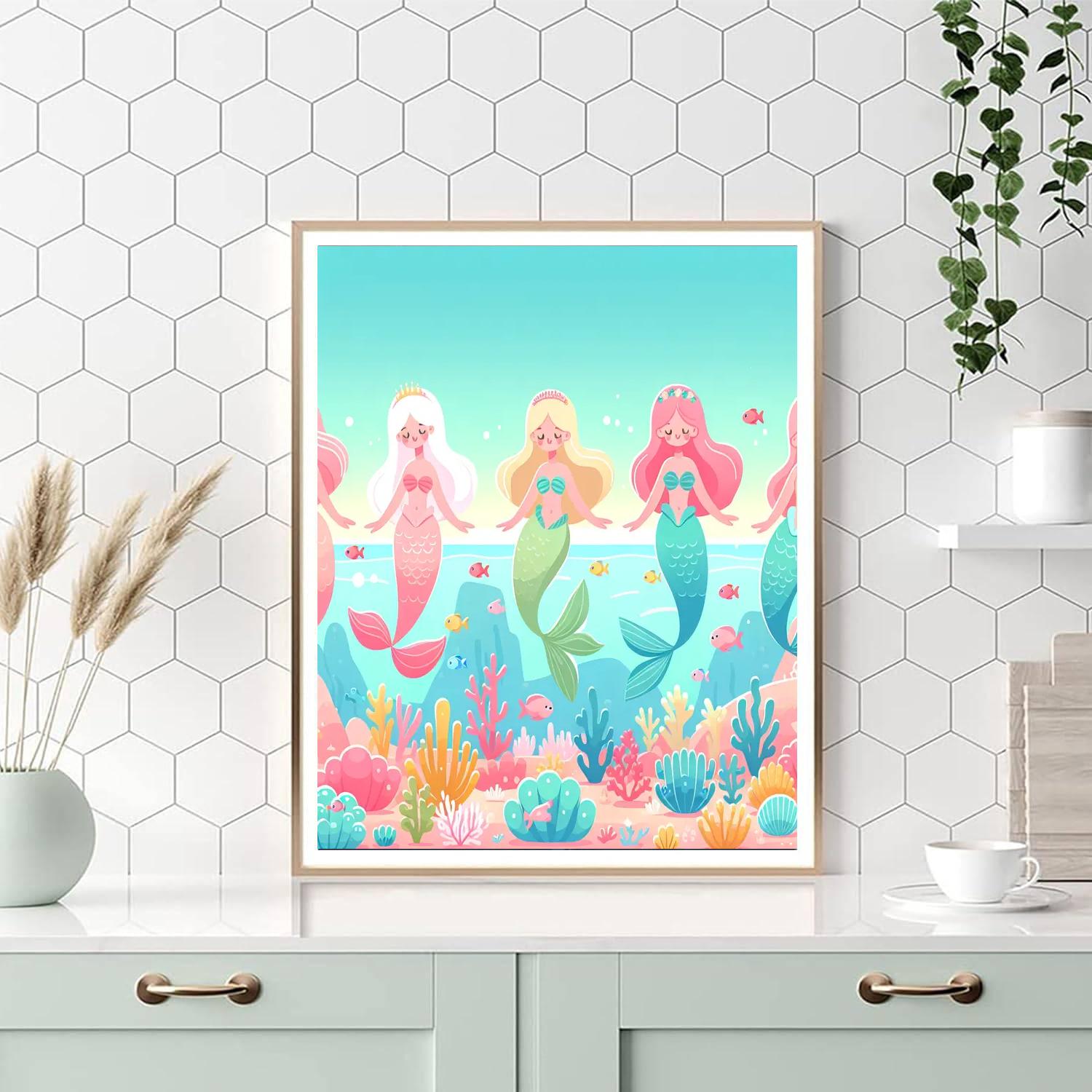 Little Mermaid Lagoon Painting By Numbers Kit