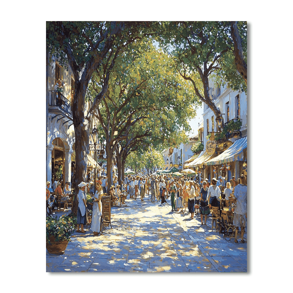 La Rambla - Barcelona Numbered Painting Kits