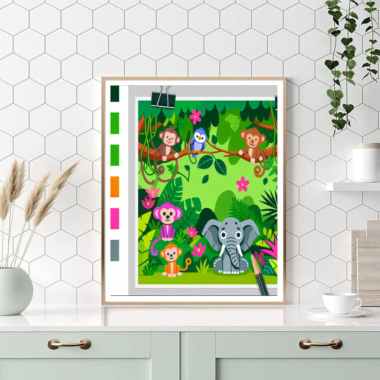 Hilarious Jungle Safari Numbered Painting Kits