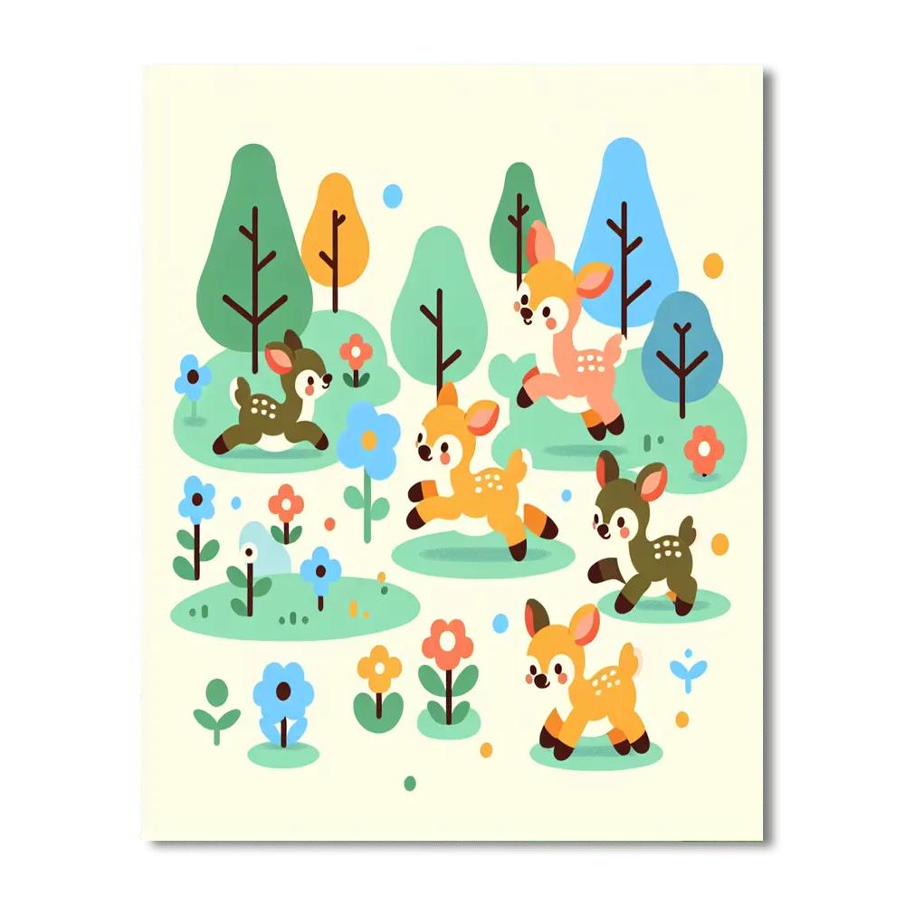 Forest Fawn Frolic Paint By Numbers