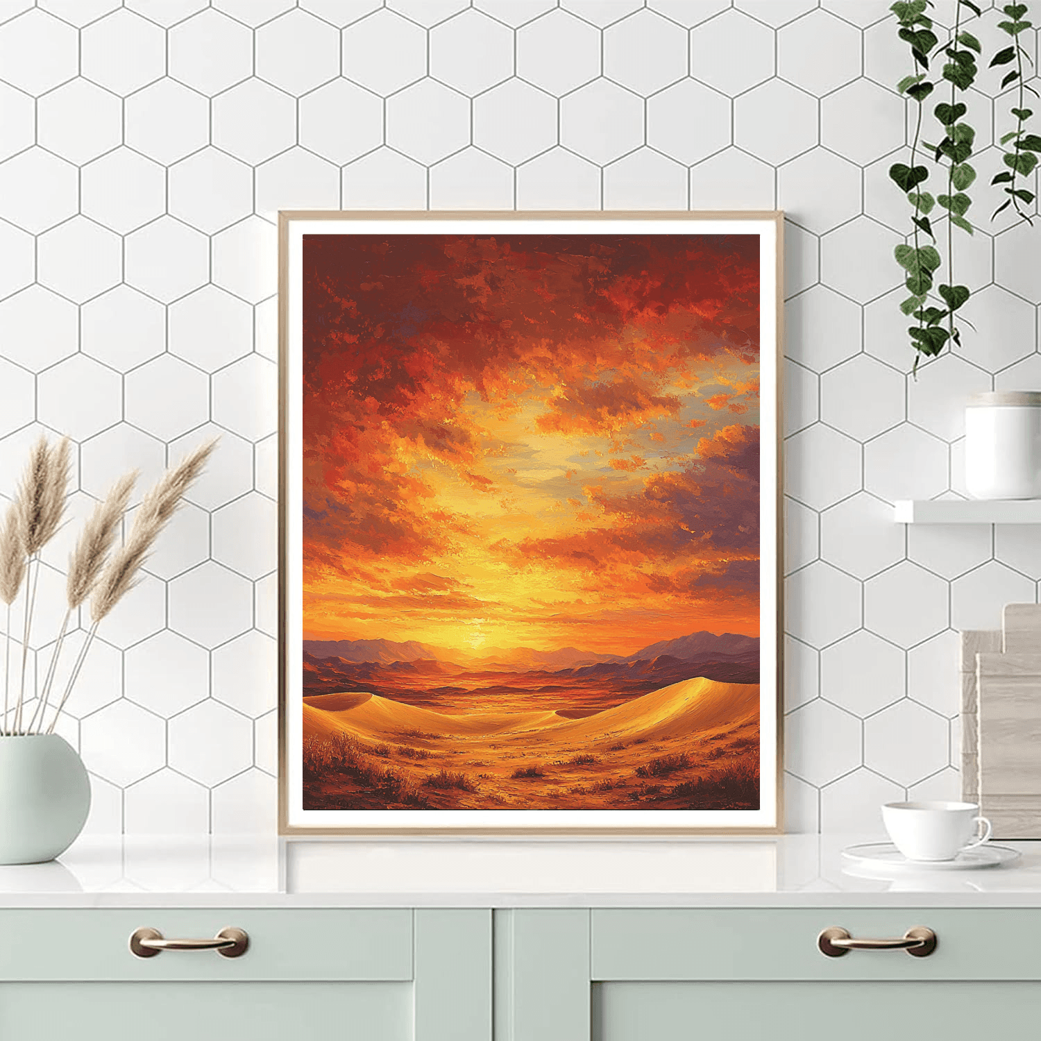 Frederic Edwin Church Inspired Majestic Desert Landscape  Paint By Numbers Kits