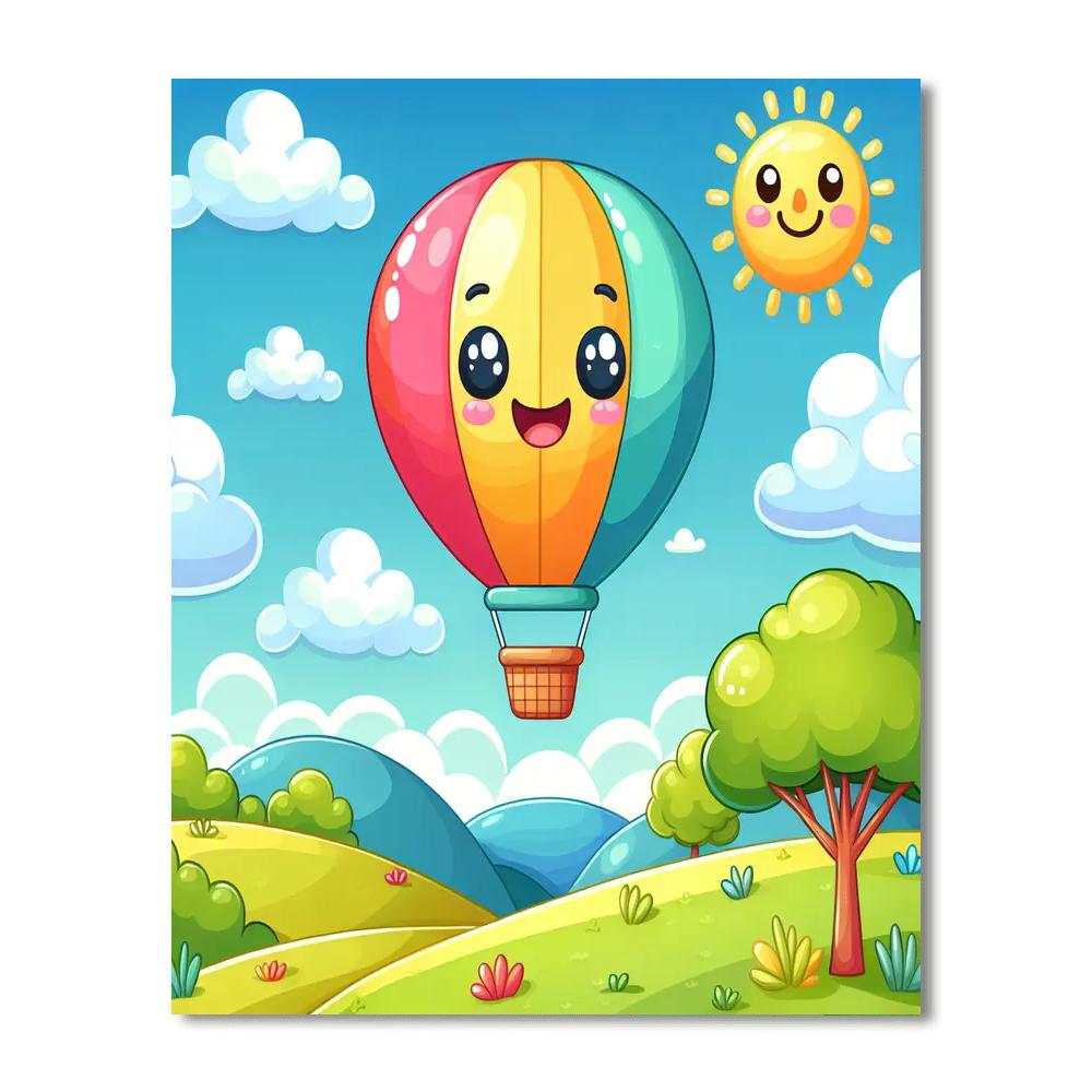 Breezy Balloon Number Painting