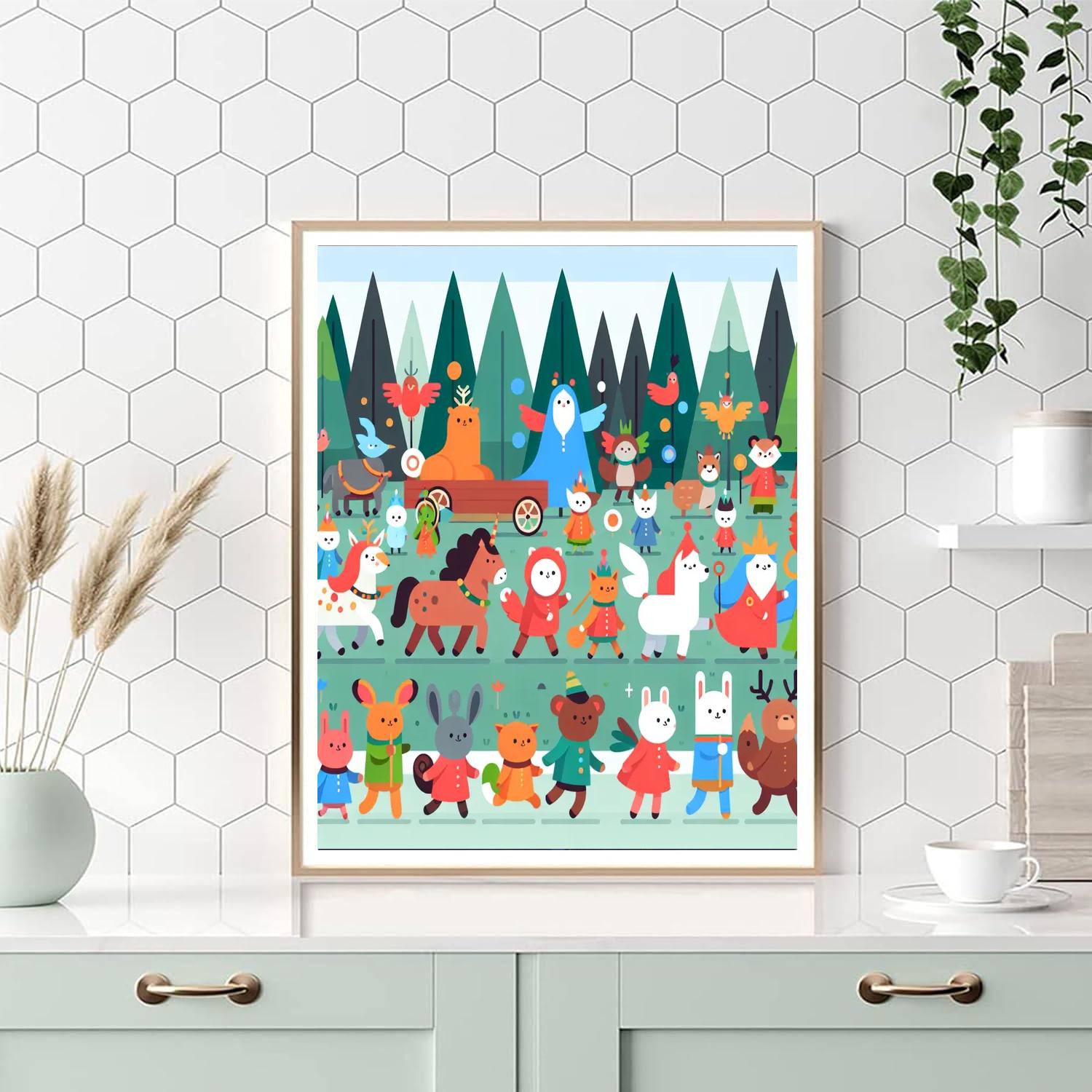 Grand Forest Parade Painting Number Kit