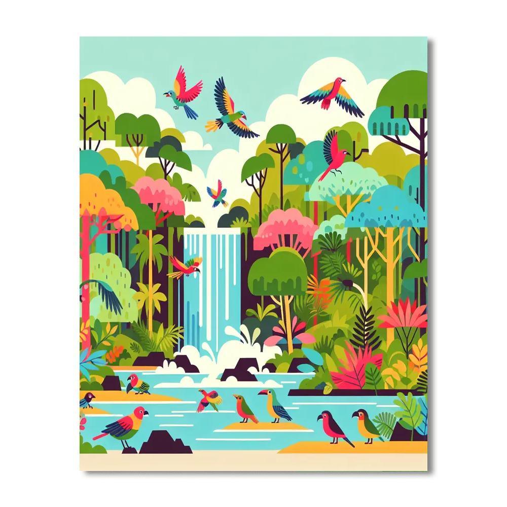 Rainforest Rain Dance Numbered Painting Kits