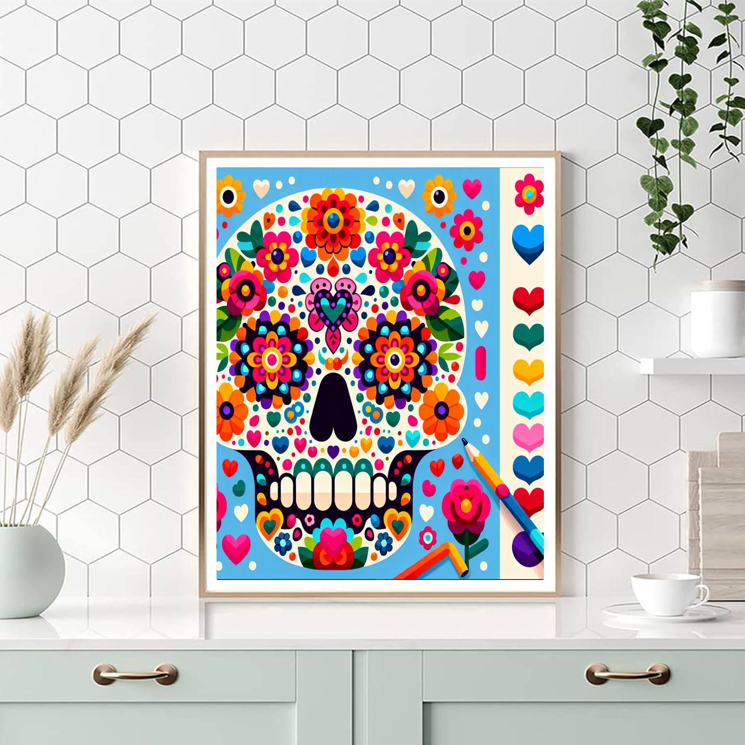 Sweet Sugar Skull Number Painting