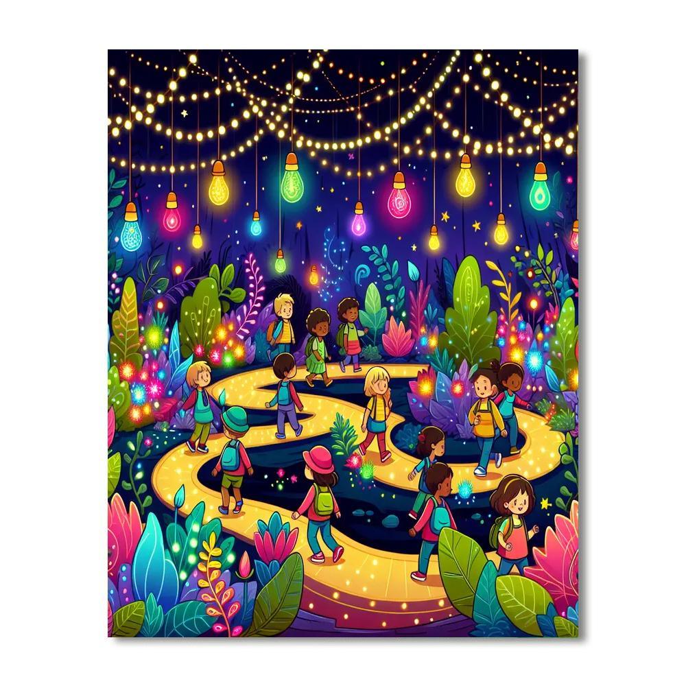 Magical Garden Of Lights Painting By Numbers Kit