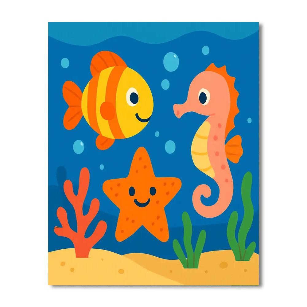 Underwater Ocean Wonders Painting By Numbers Kit