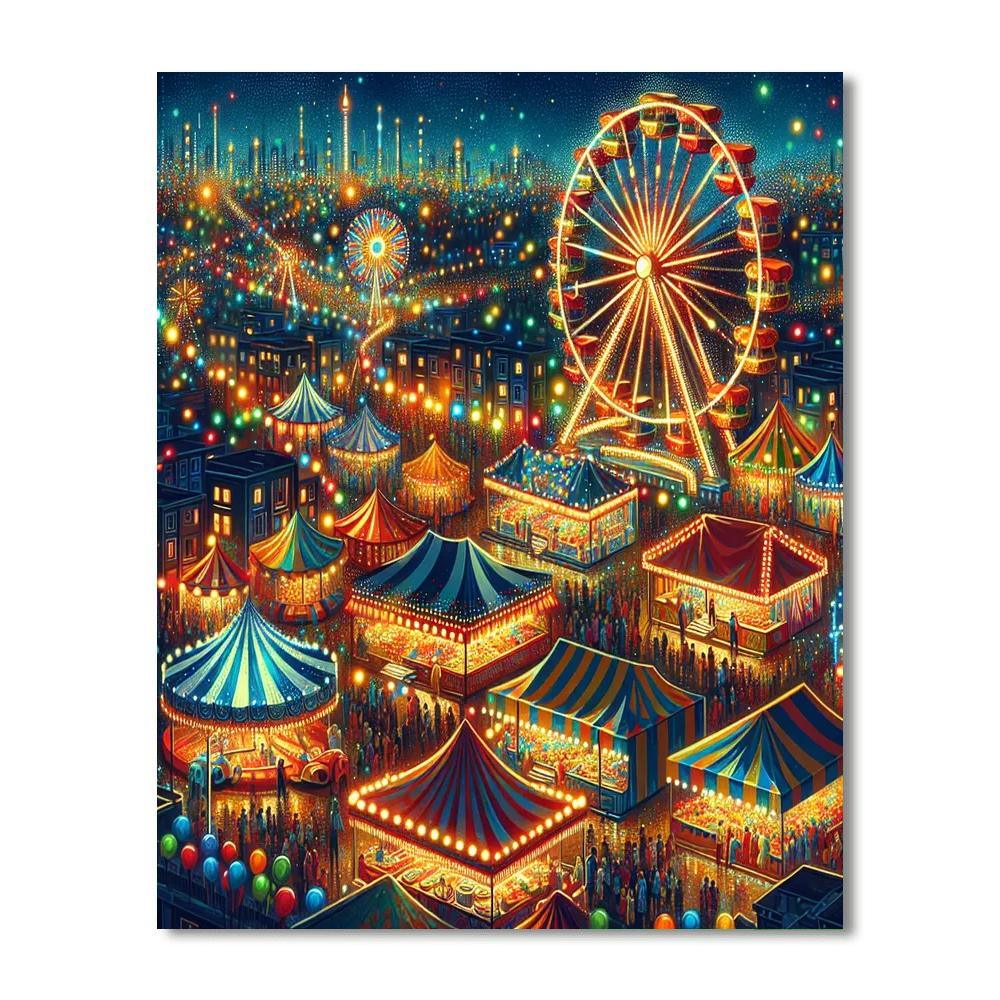 Enchanted Carnival Night Paint By Color