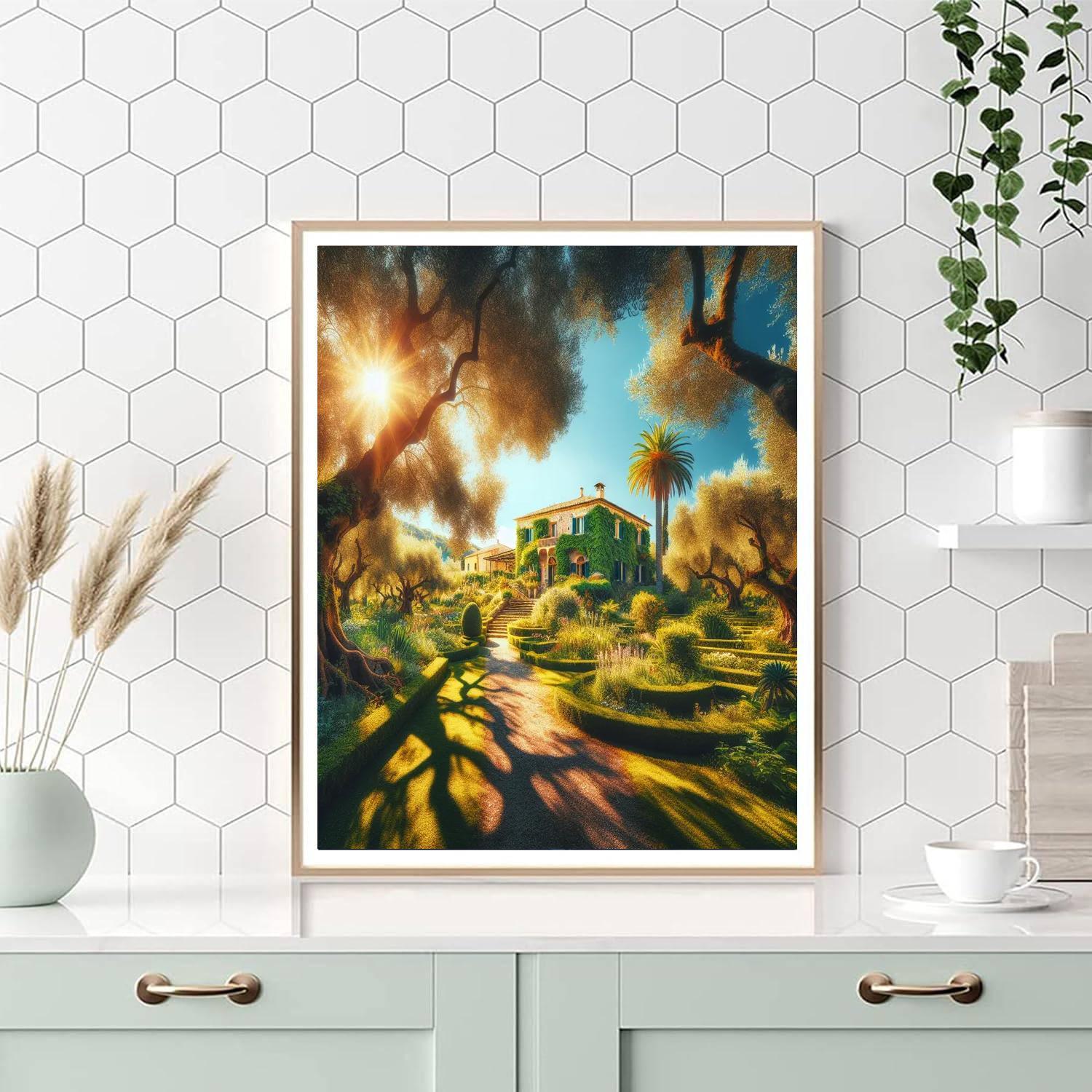 Romantic Mediterranean Villa DIY Paint By Numbers