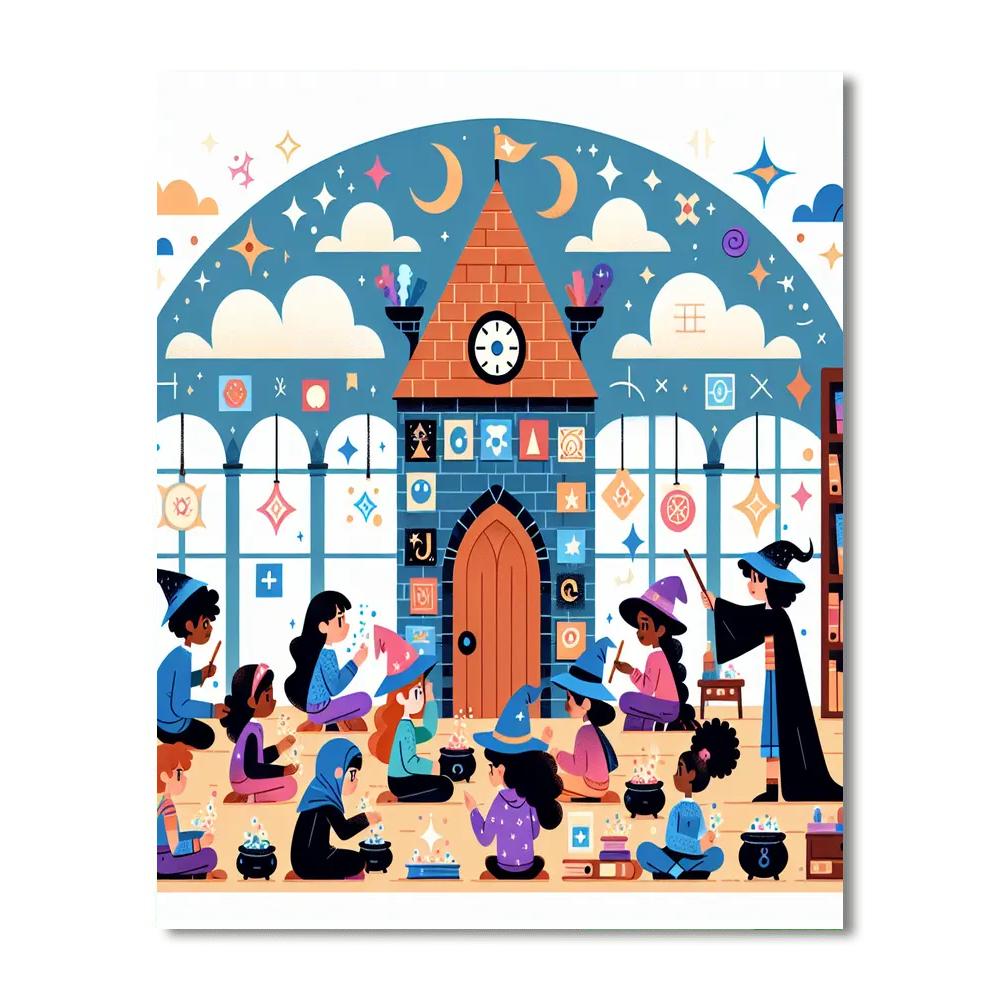 Wizard’s School Of Magic Number Painting