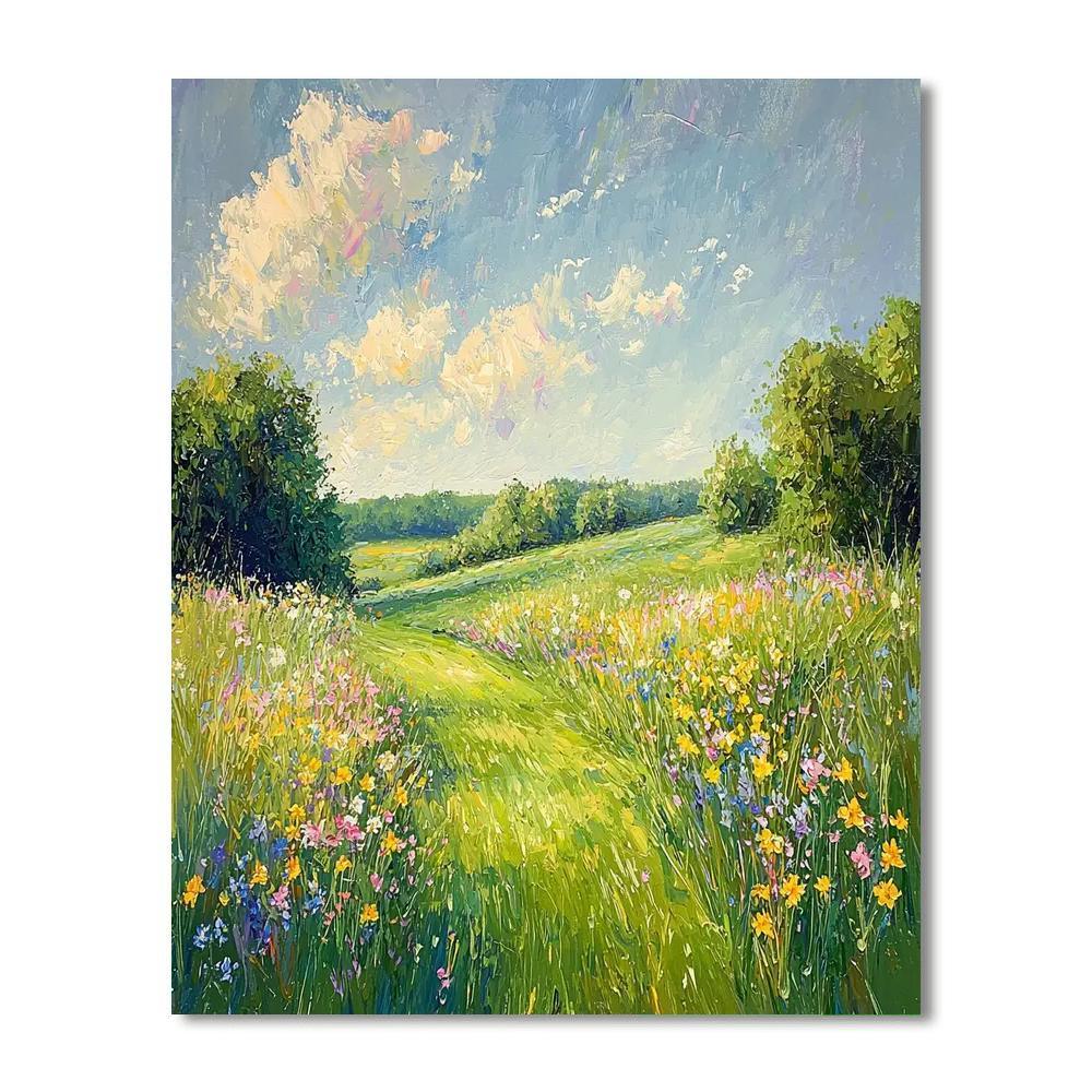 Claude Monet Inspired Breezy Meadows  Painting By Numbers Kit