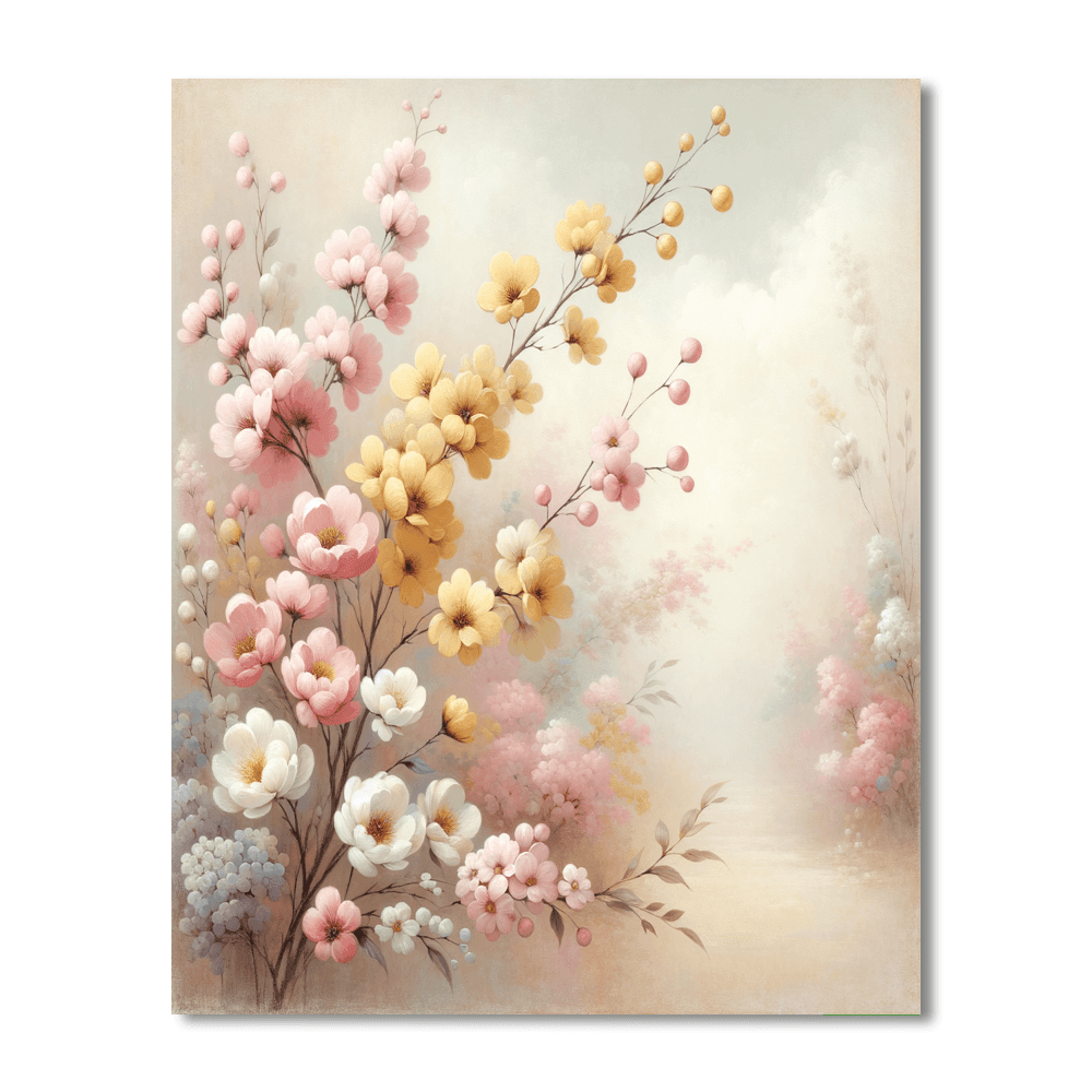 Charming Vintage Floral Paint By Numbers Kits