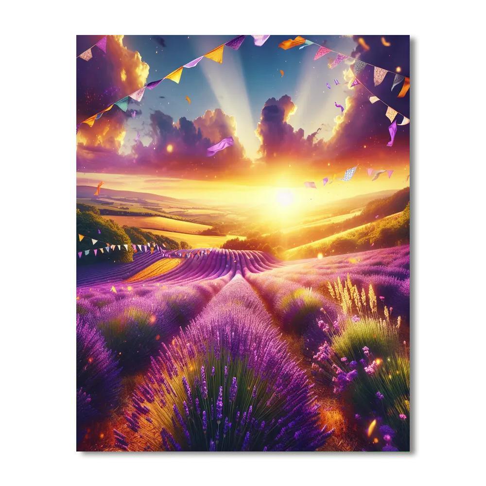 Joyful Lavender Festival Paint By Numbers Kits