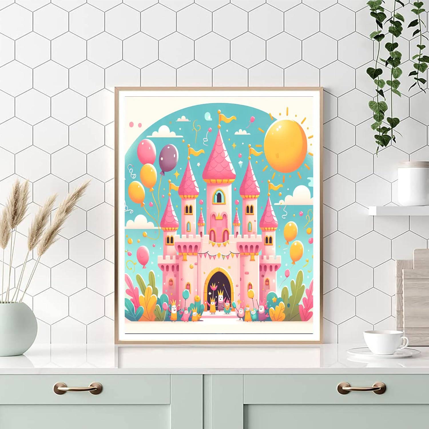 Charming Castle Celebration Paint By Numbers Art