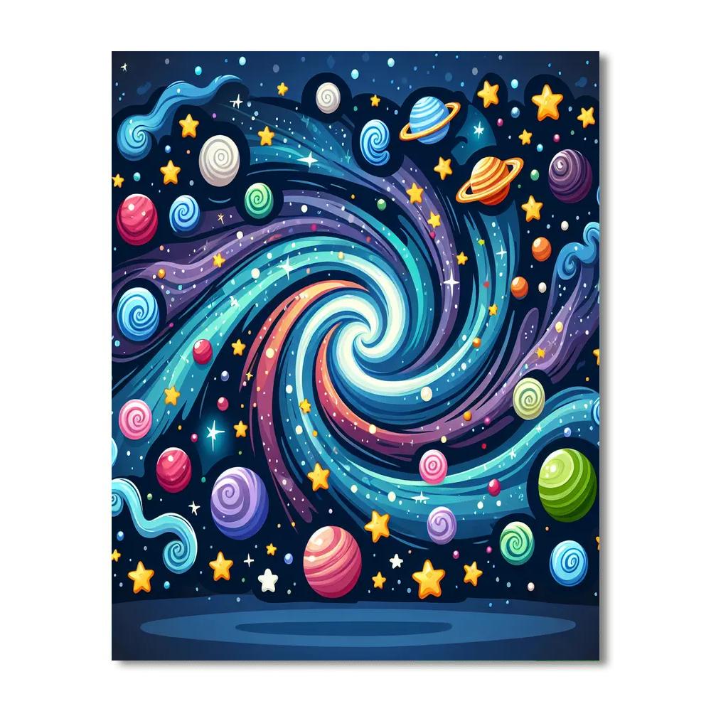 Cosmic Galaxy Expedition Paint By Numbers Art