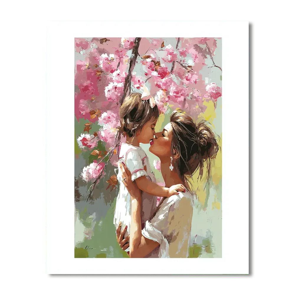 Kiss Under The Cherry Blossoms Paint By Numbers Art