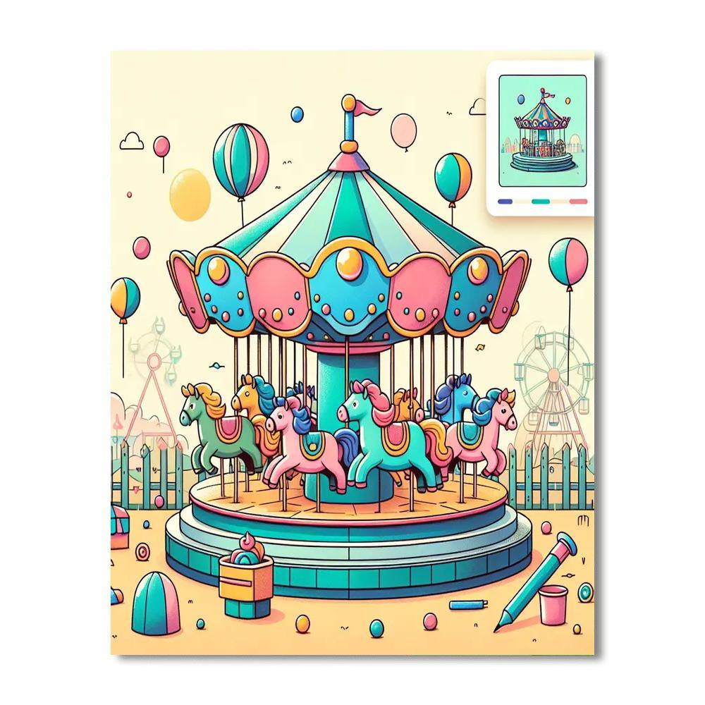 Fantasy Fairground DIY Paint By Numbers