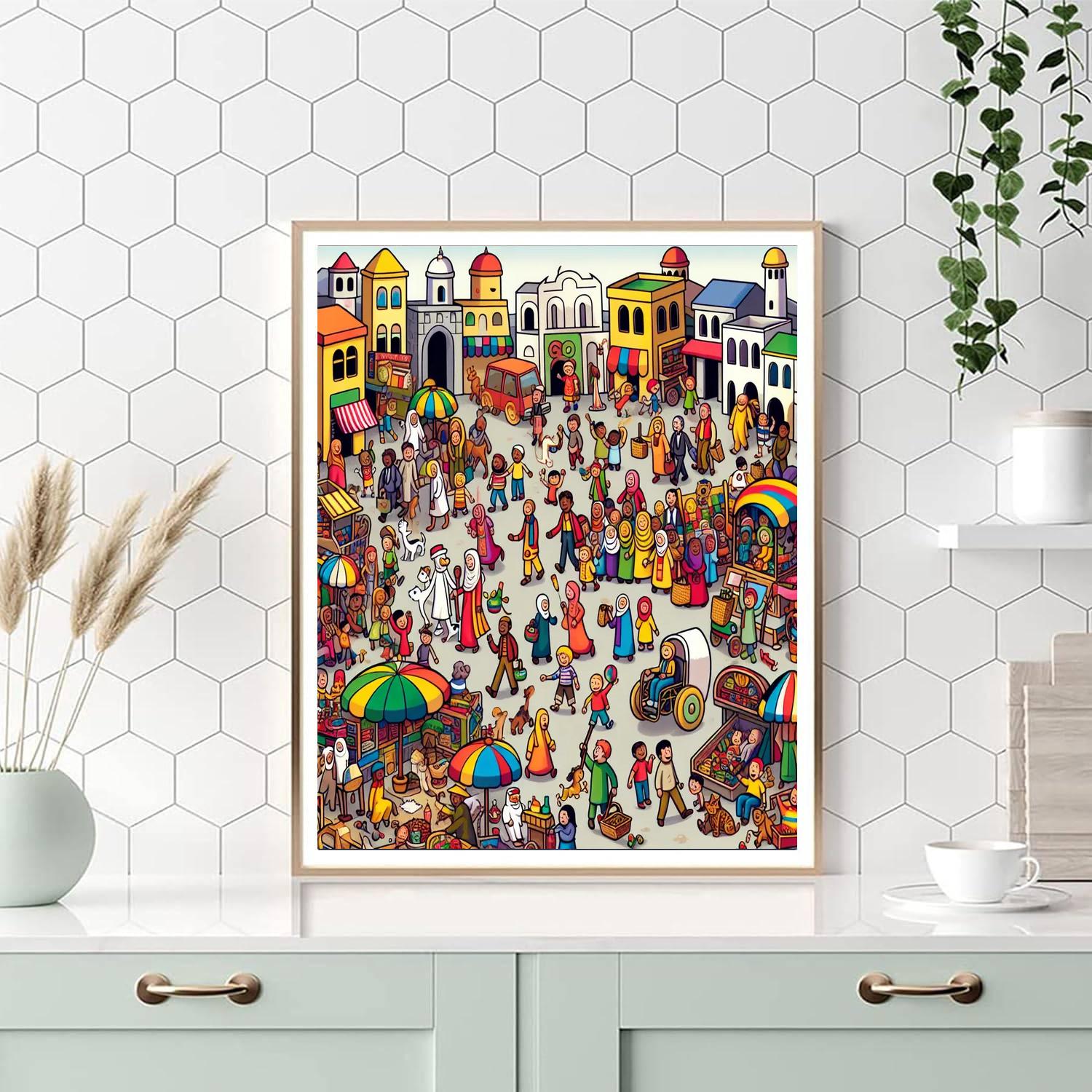 Busy Town Adventure Paint By Numbers