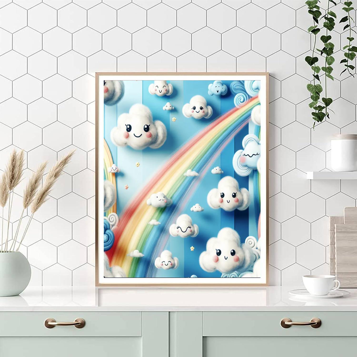 Whimsical Cloud Creatures Painting By Numbers Kit