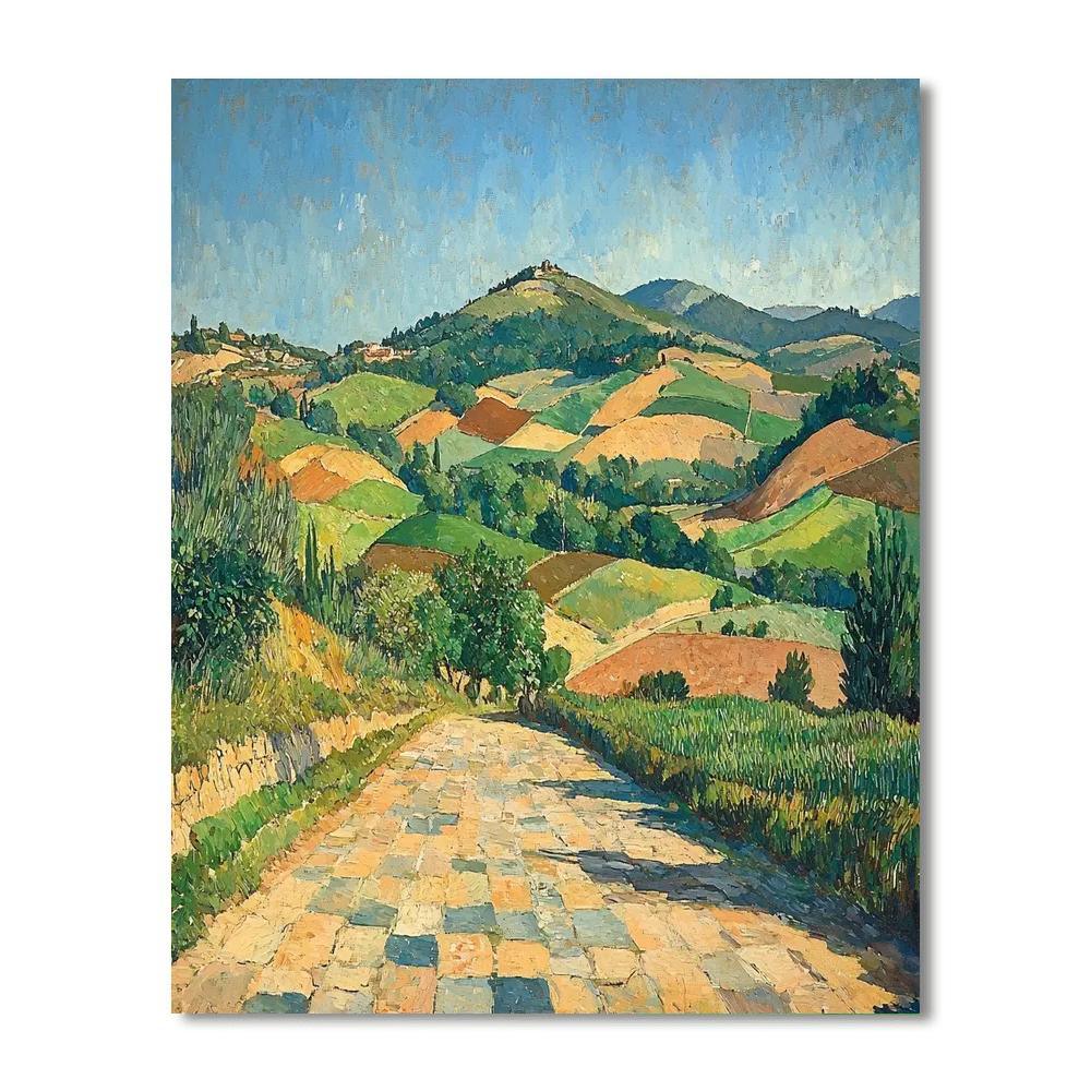 Paul Cézanne Inspired Cascading Hillside Hues  DIY Paint By Numbers