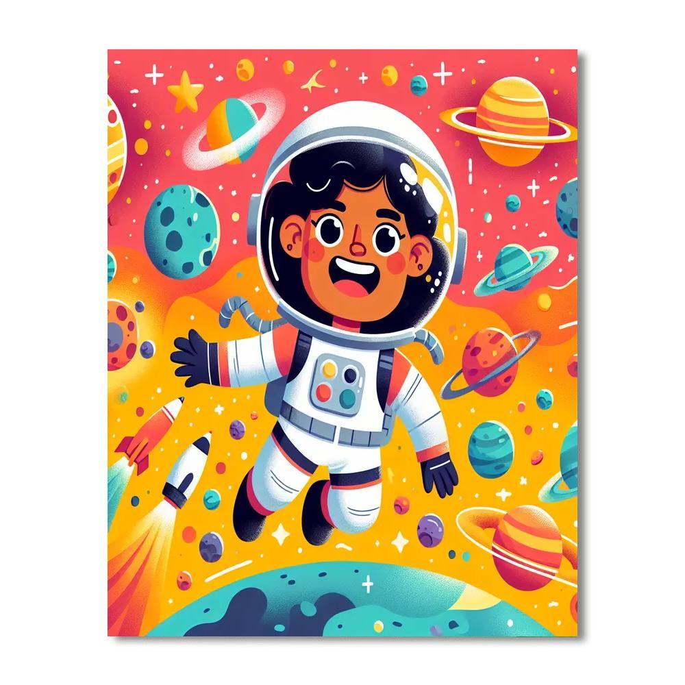 Astronaut's Galactic Quest Numbered Painting Kits