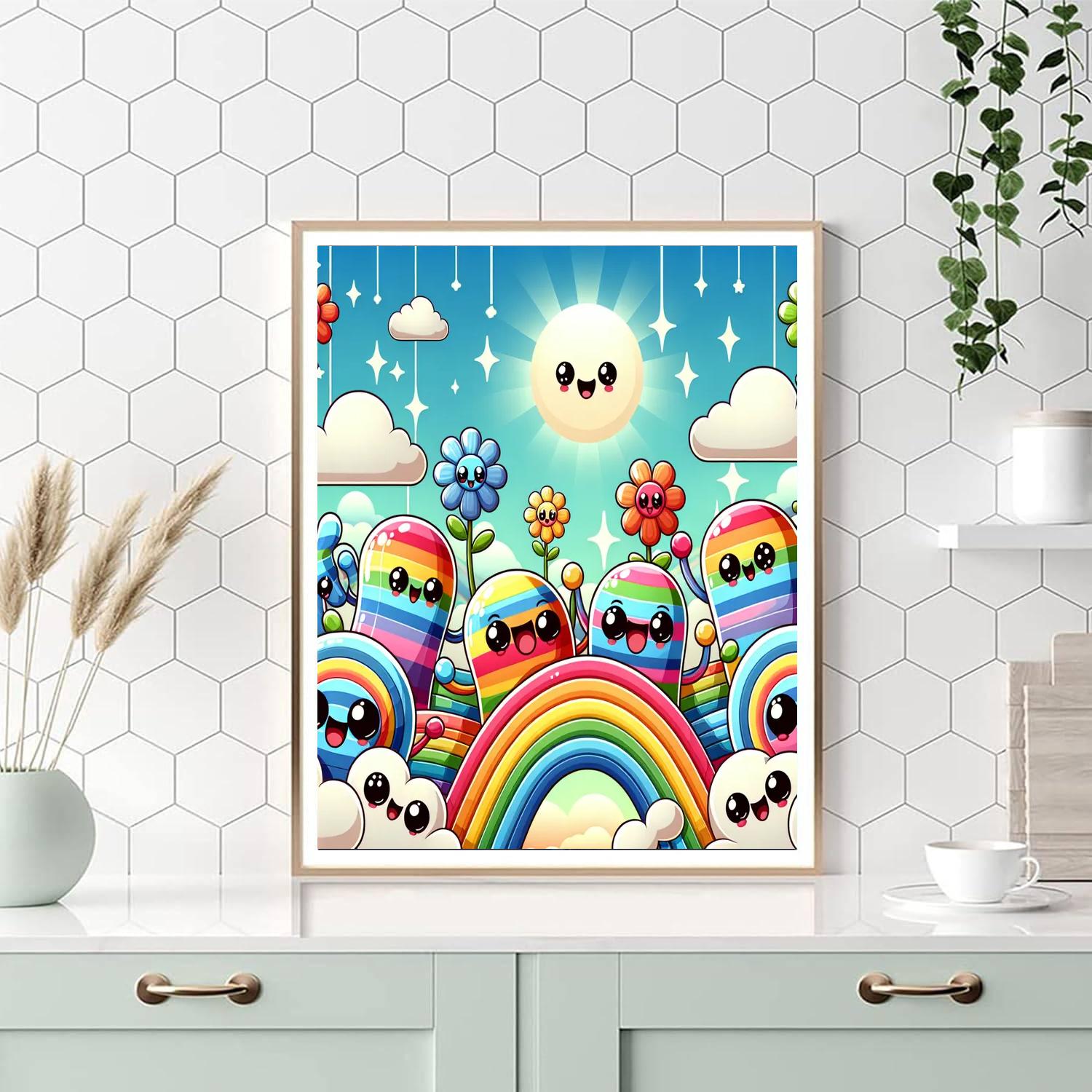 Bouncy Rainbow Pals Painting By Numbers Kit