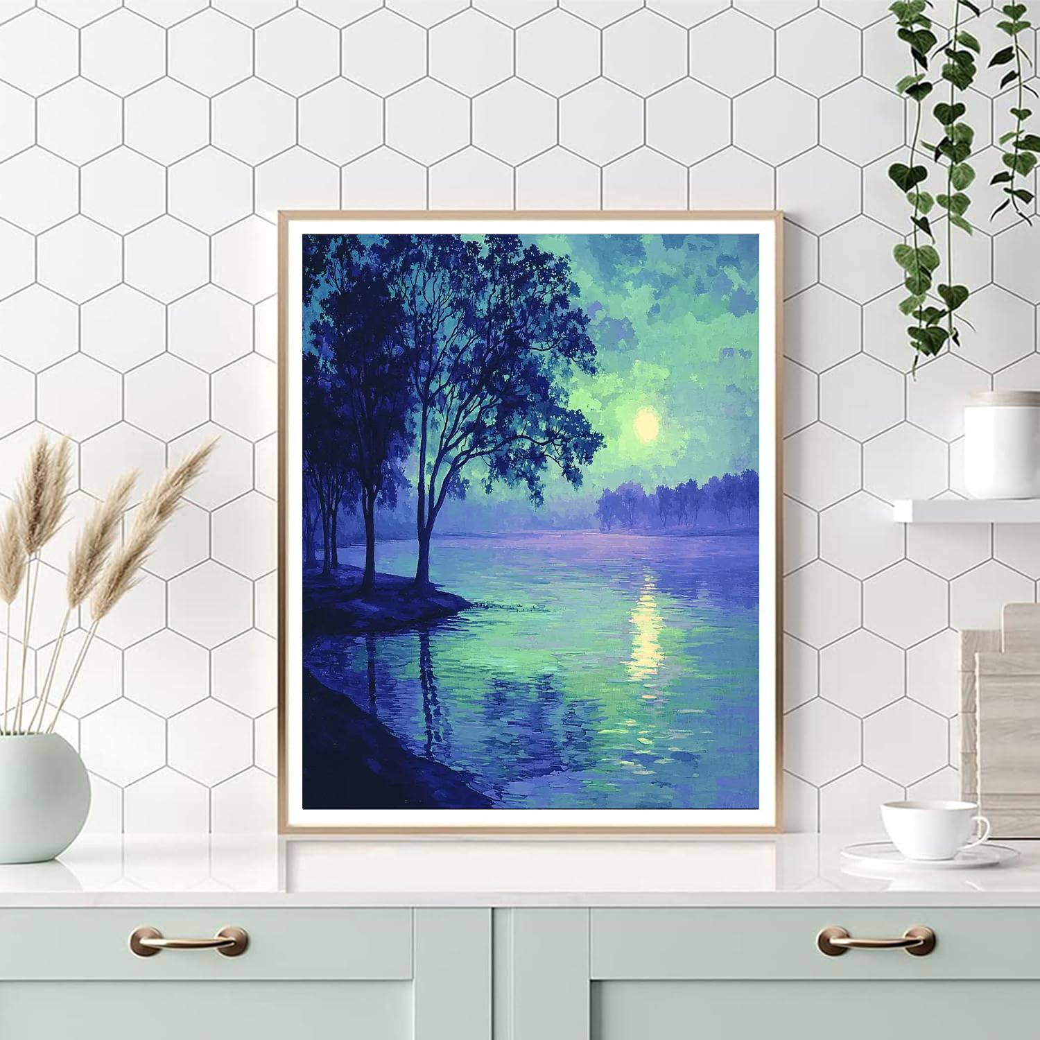 Georges Seurat Inspired Velvet Horizons  Number Painting