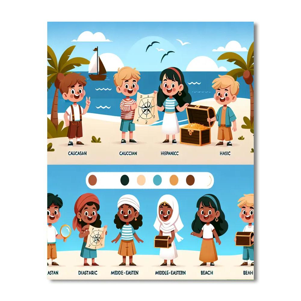 Treasure Hunt Painting Number Kit