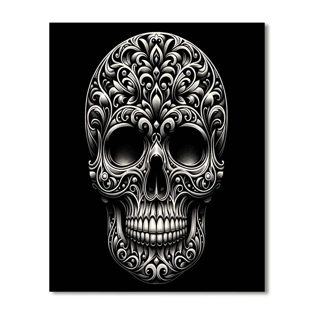 Gothic Skull Mystery DIY Paint By Numbers