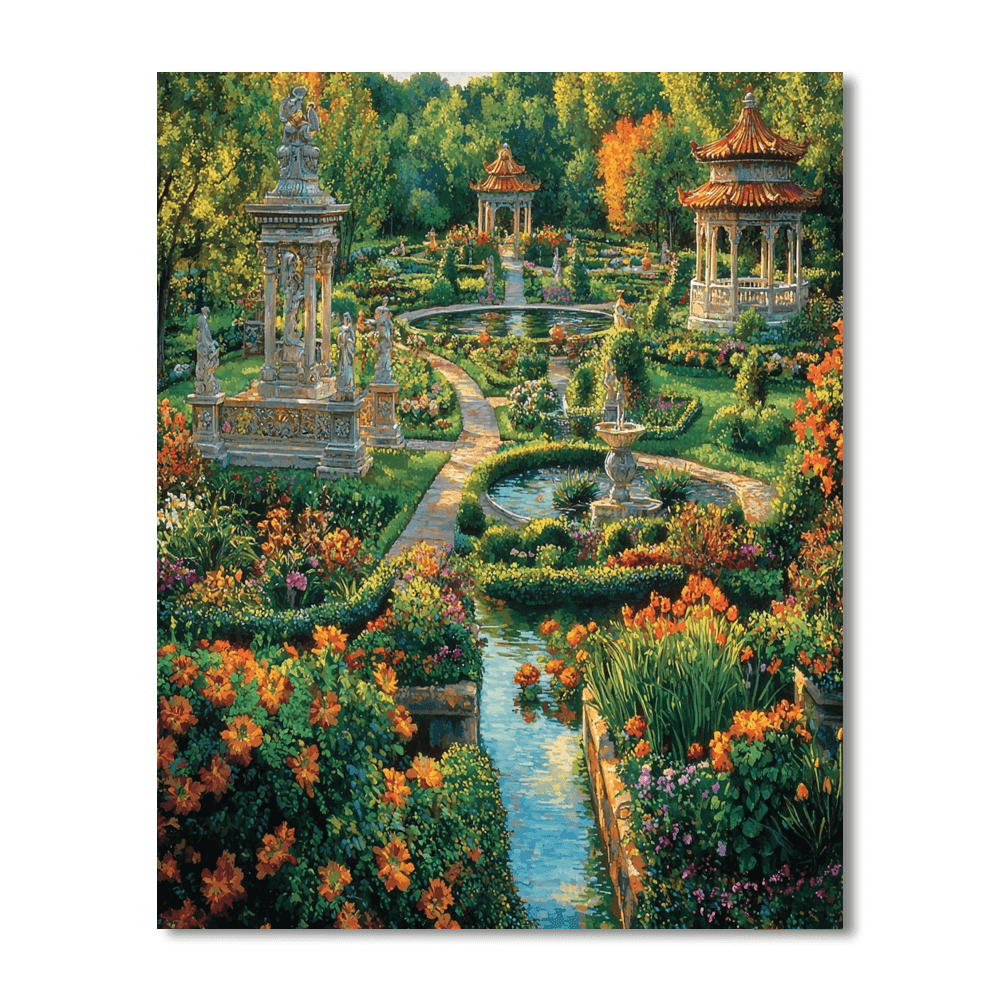 Hamilton Gardens - Hamilton, New Zealand Painting Number Kit