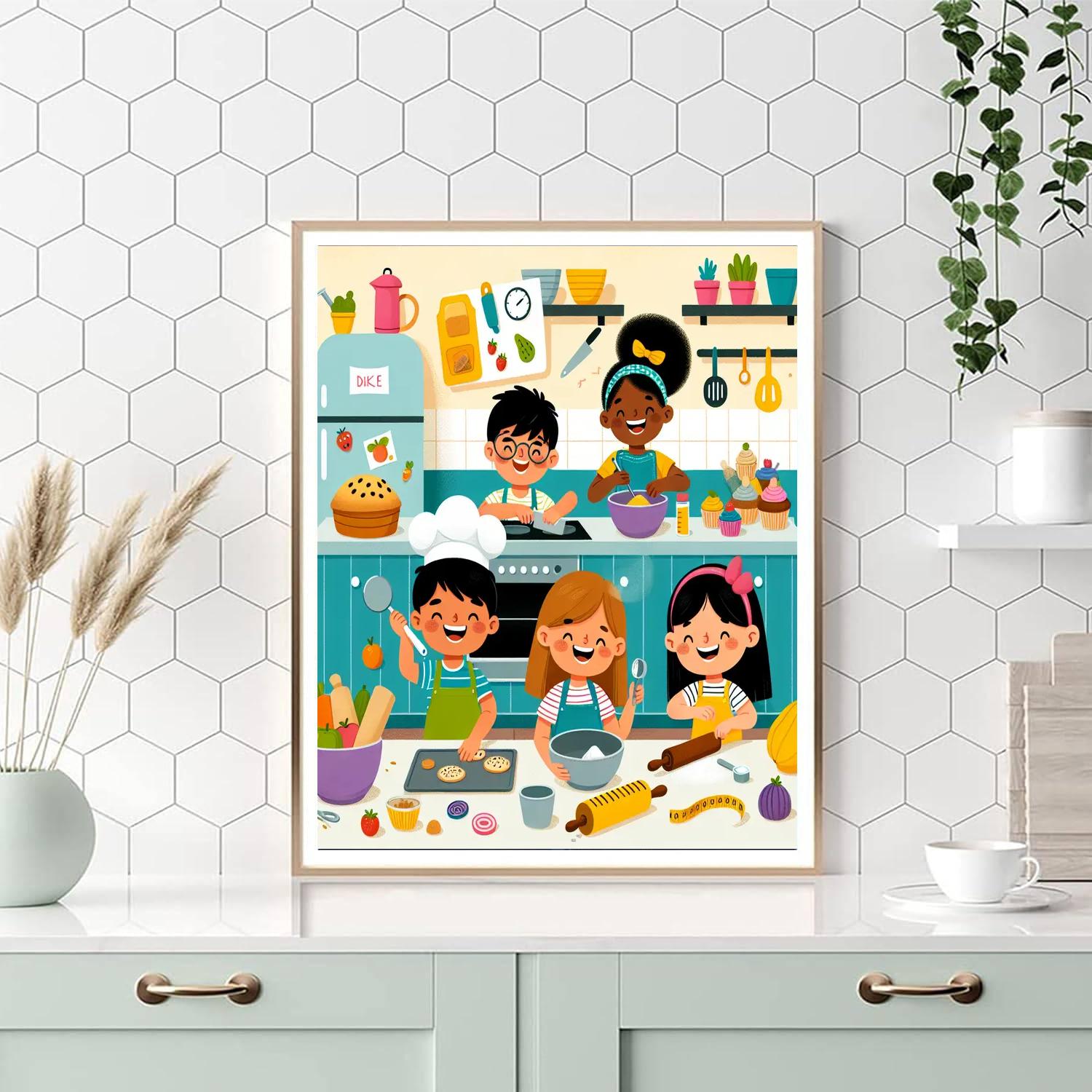Cheerful Cooking Class Number Painting