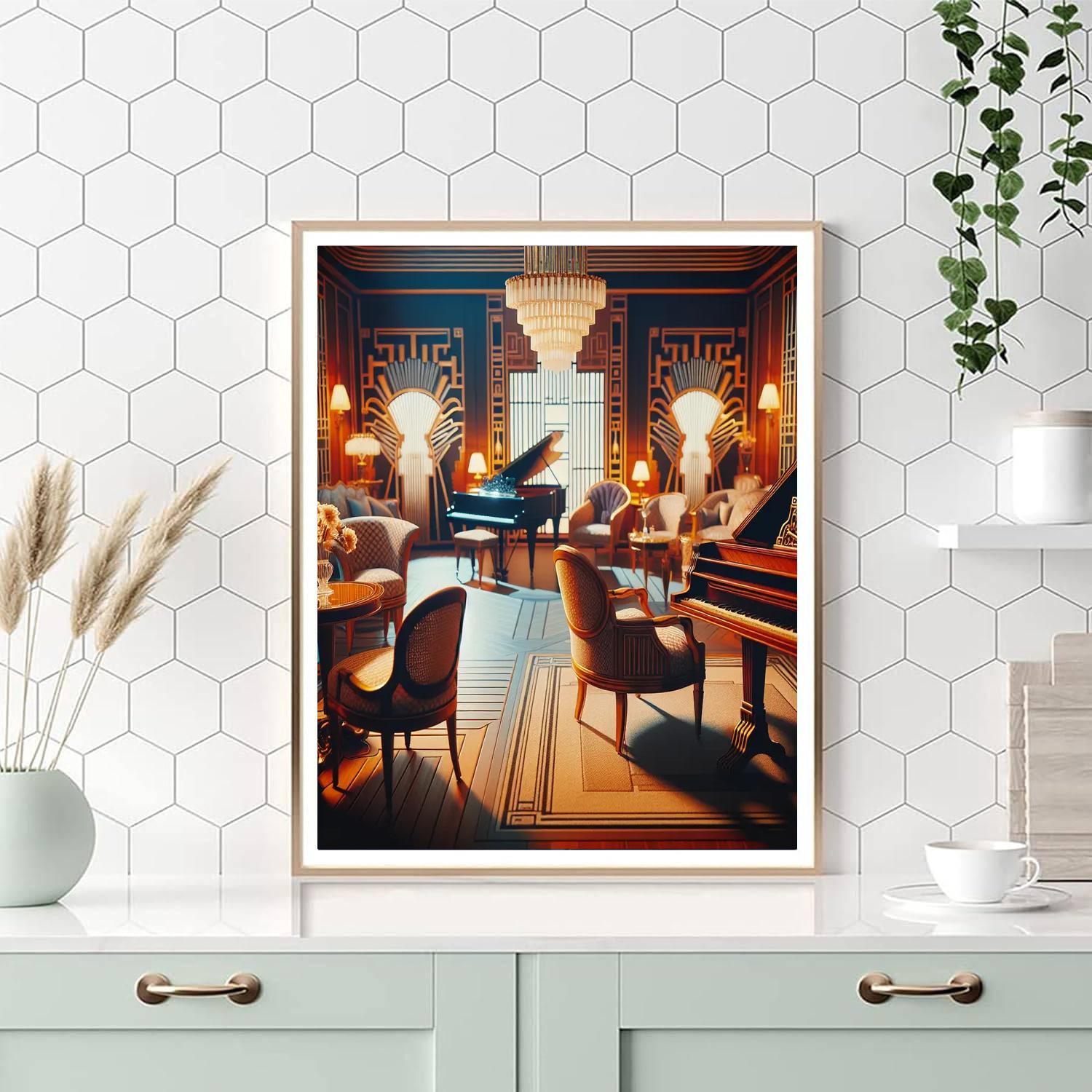 Elegant Jazz Era Lounge Number Painting