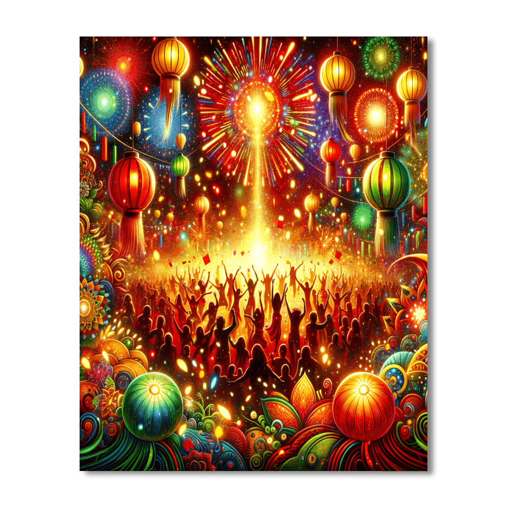 Vibrant Festival Of Lights Paint By Color
