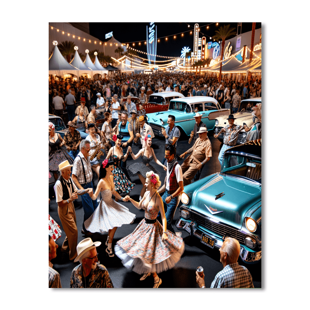 Viva Las Vegas Rockabilly Weekend Painting Number Kit