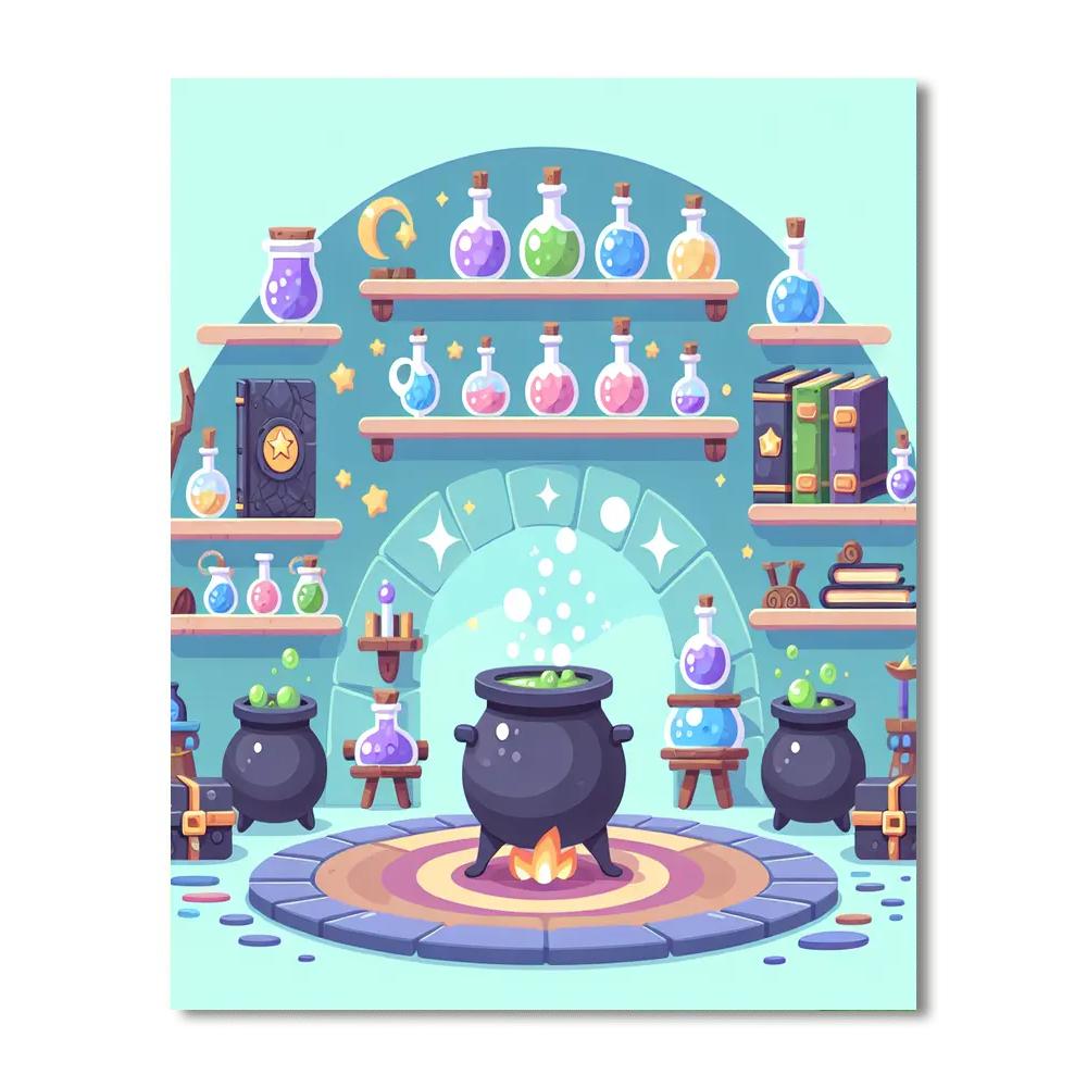 Wizard's Potion Room Paint By Number