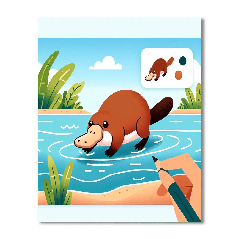 Prancing Platypus Paint By Numbers Art
