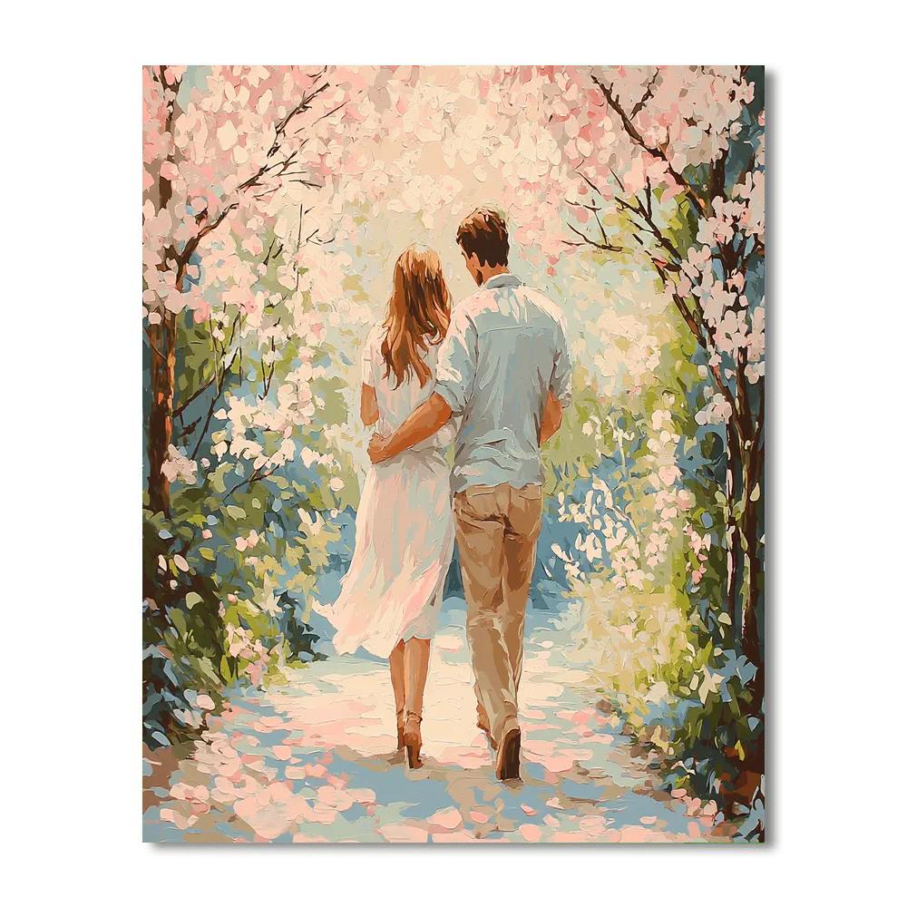 Beneath The Cherry Blossoms Paint By Number