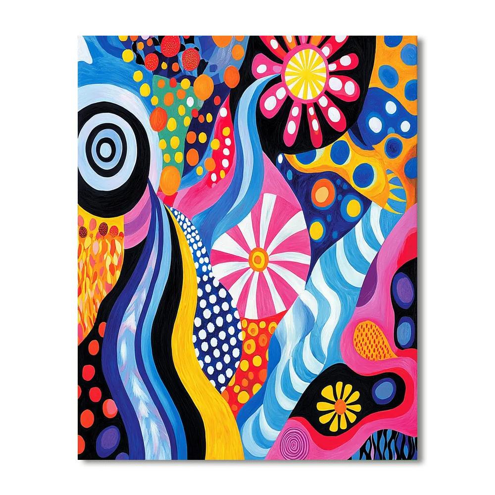 Paul Klee Inspired Vibrant Playfulness  Painting Number Kit