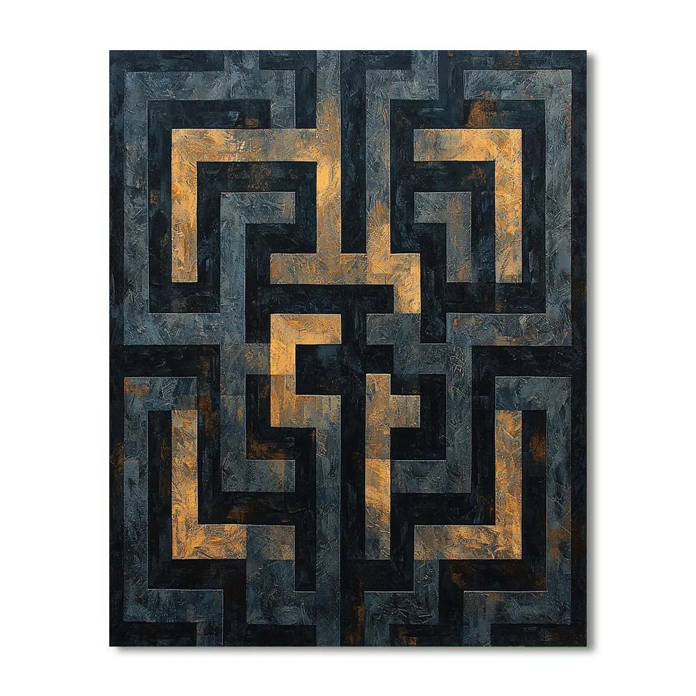 M.C. Escher Inspired Paradoxical Labyrinths  Painting Number Kit