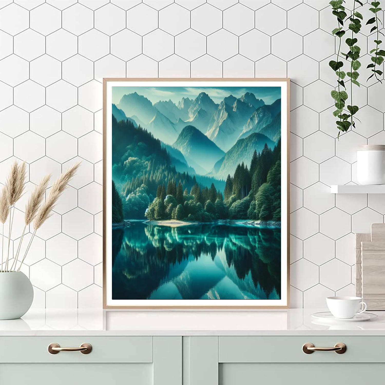 Serene Reflection Of Nature Paint By Color