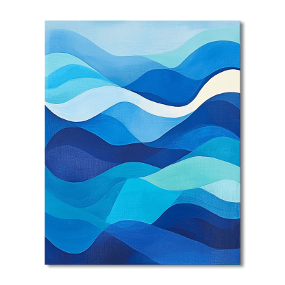 Pollock Inspired Abstract Ocean Symphony Paint By Numbers Kits