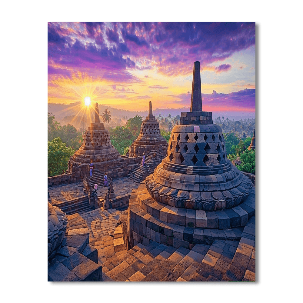 Borobudur Temple Painting By Numbers Kit