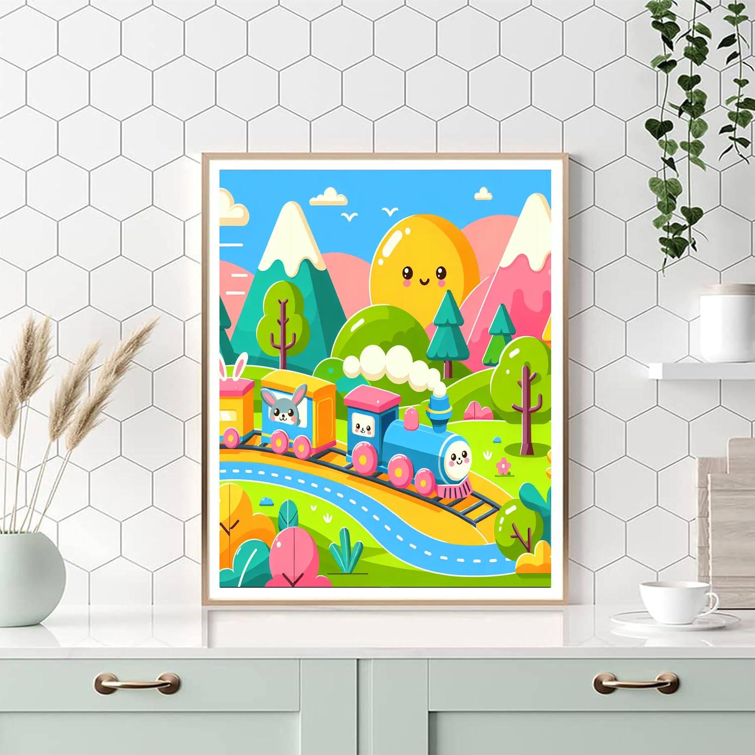 Adventurous Train Journey Paint By Color