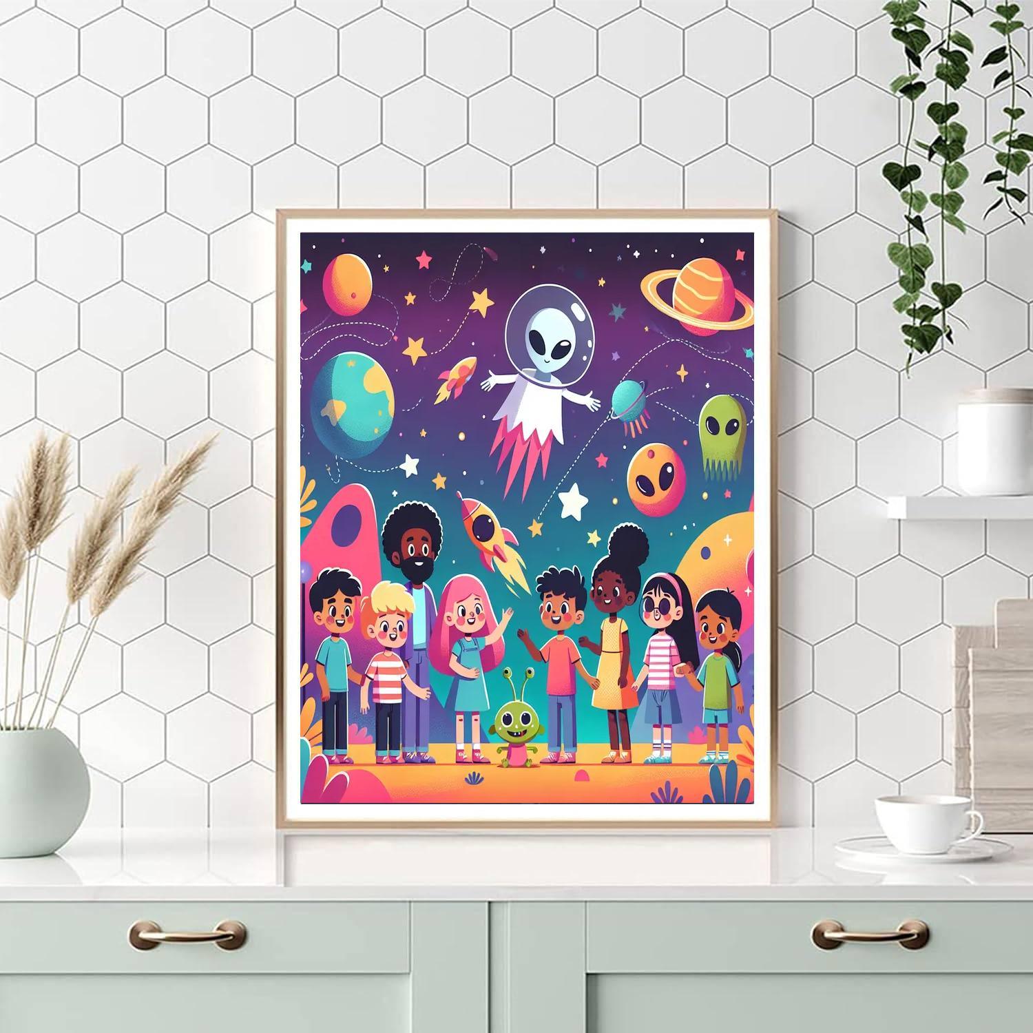Cosmic Friendship Journey Painting By Numbers Kit