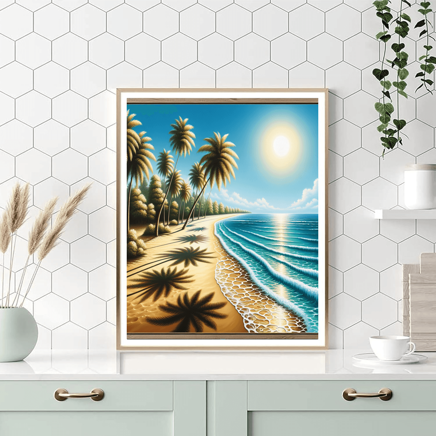 Sunlit Beach Escape Painting By Numbers Kit
